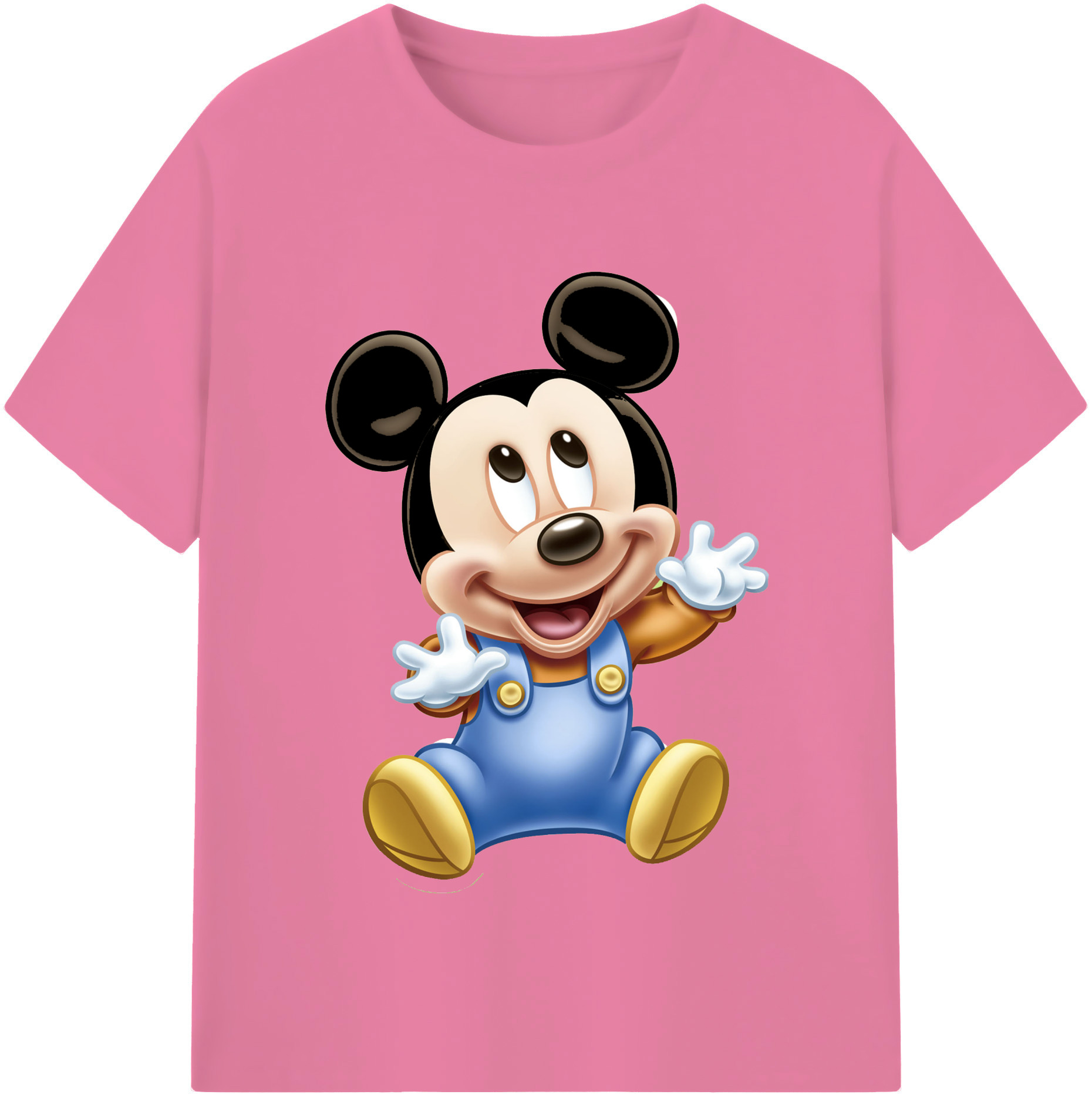（画像用） ミッキーマウス Mickey Mouse 綿100％半袖Tシャツ（フロントプリント）